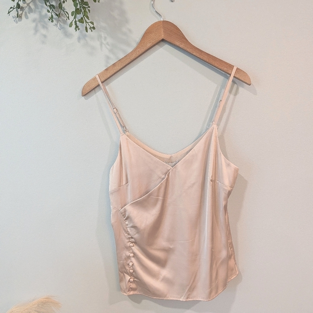 New Heartloom Cream Satin Camisole Top Sz. M